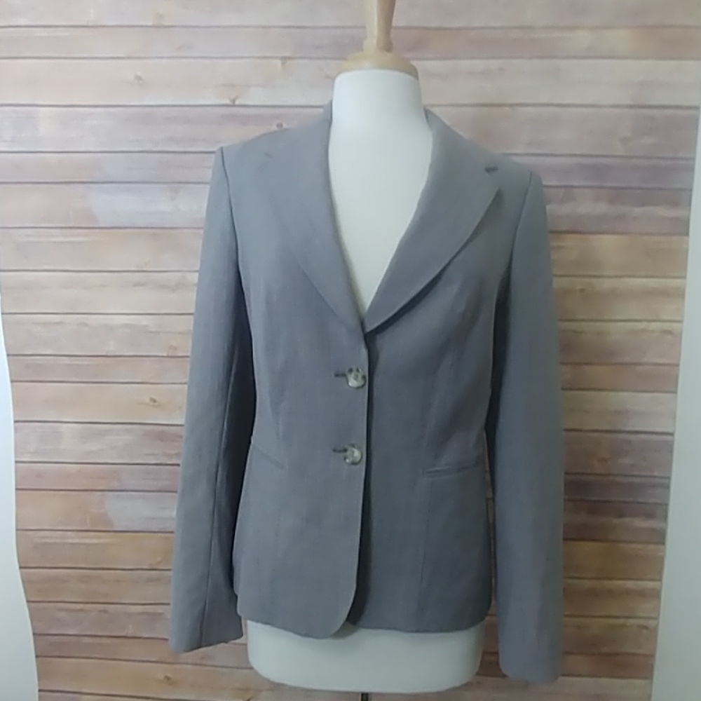 The Limited gray suit jacket fitted two-button NWT